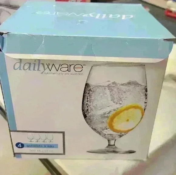 Daily ware glass drinking goblets. NIB - Picture 7 of 8